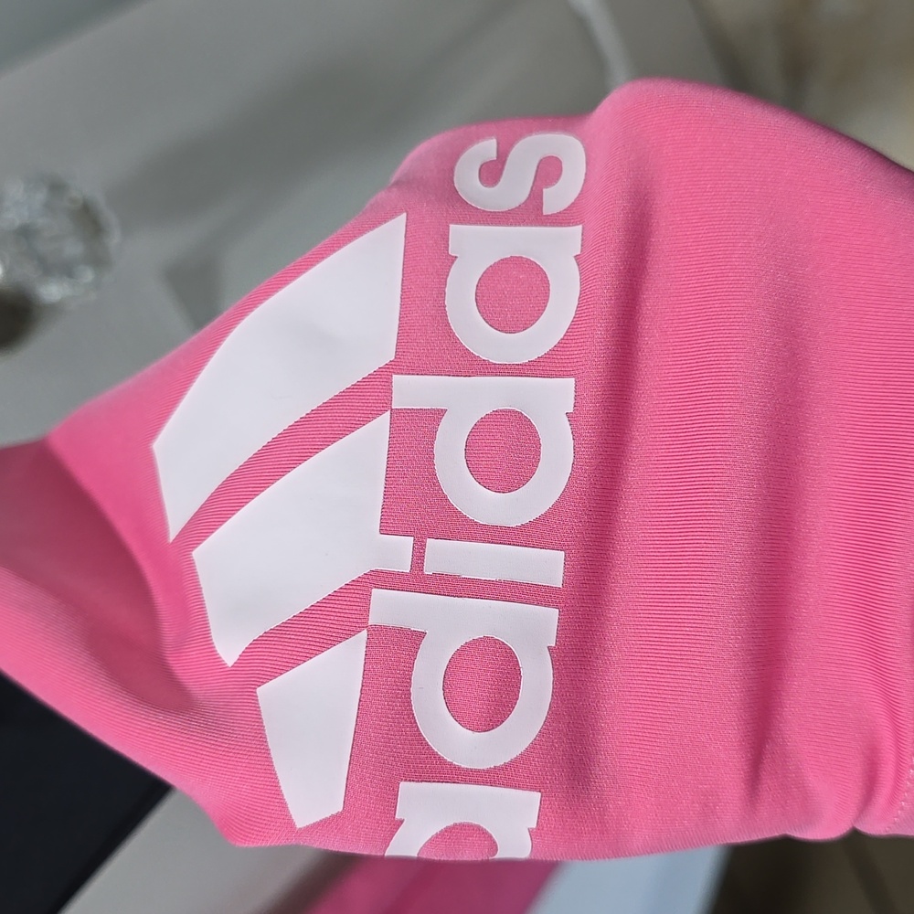 Adidas Black & Pink Workout Leggings Woman's Size XS - Picture 3 of 10